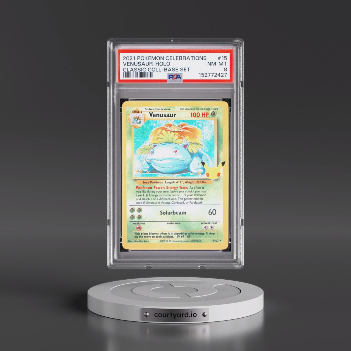 2021 Pokémon Celebrations Classic Collection #15 Venusaur - Holo (PSA 8 NM-MT)