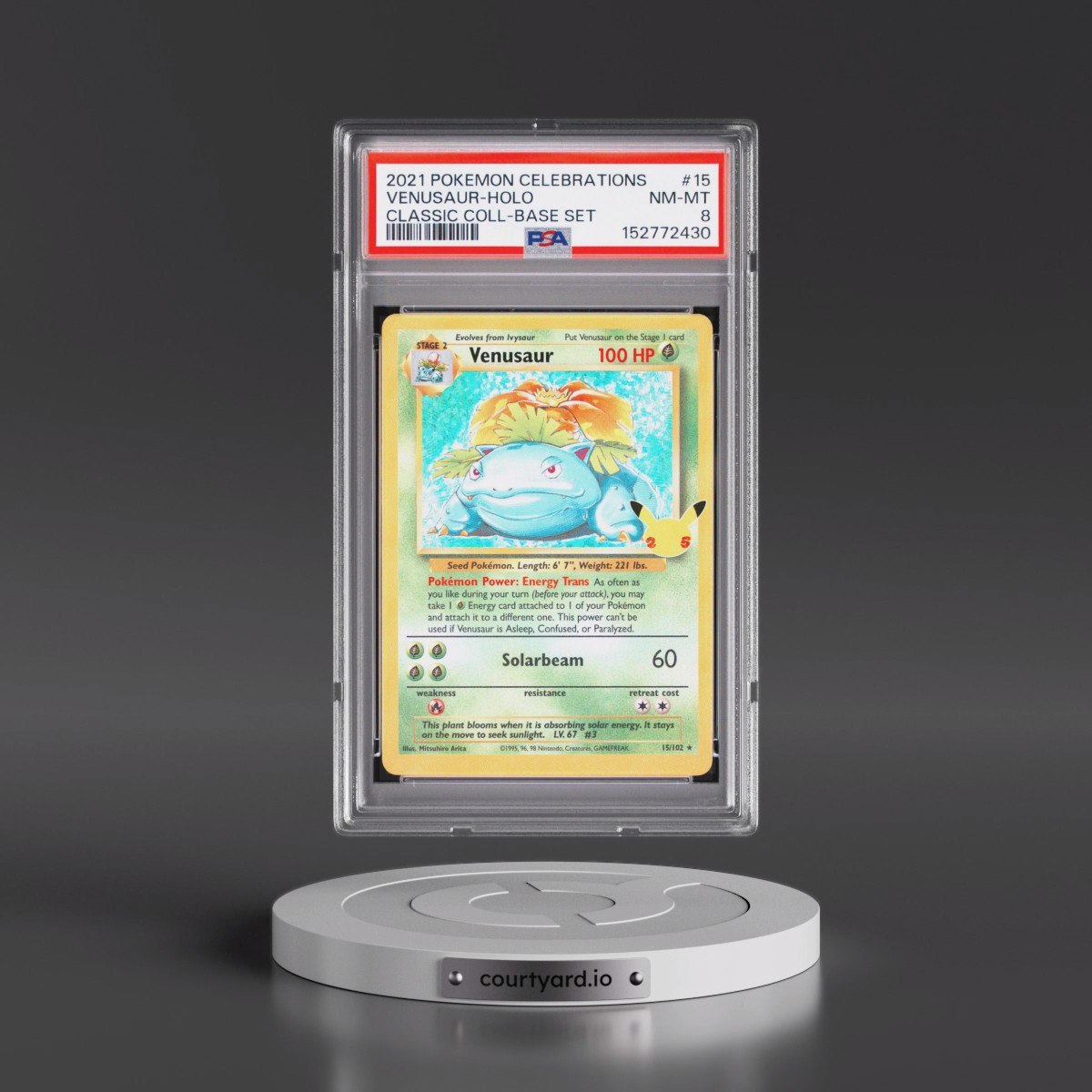 2021 Pokémon Celebrations Classic Collection #15 Venusaur - Holo (PSA 8 NM-MT)