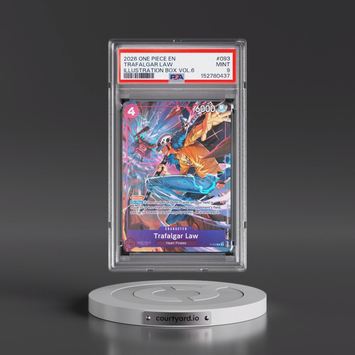 2026 One Piece Promos #093 Trafalgar Law - Illustration Box Vol.6 (PSA 9 MINT)