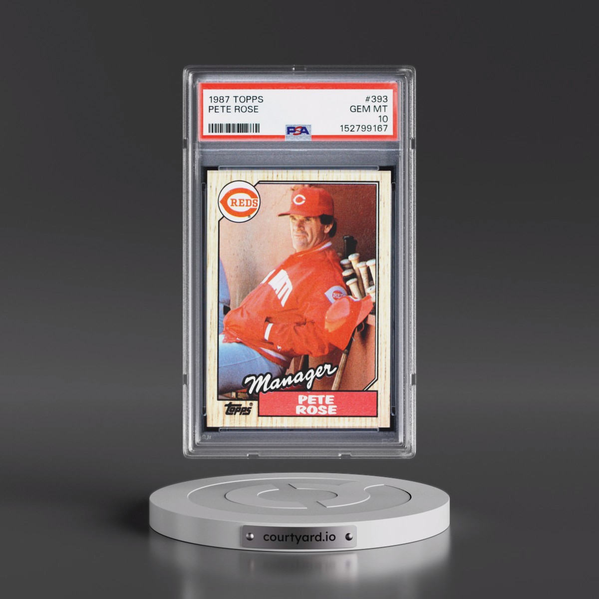 1987 Topps #393 Pete Rose (PSA 10 GEM MINT)