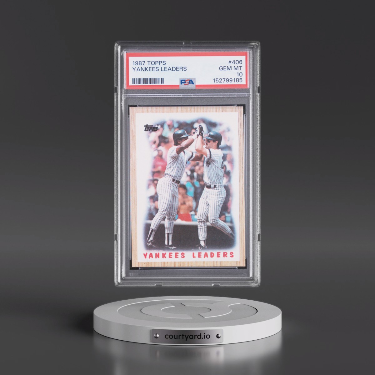 1987 Topps #406 Yankees Leaders (PSA 10 GEM MINT)
