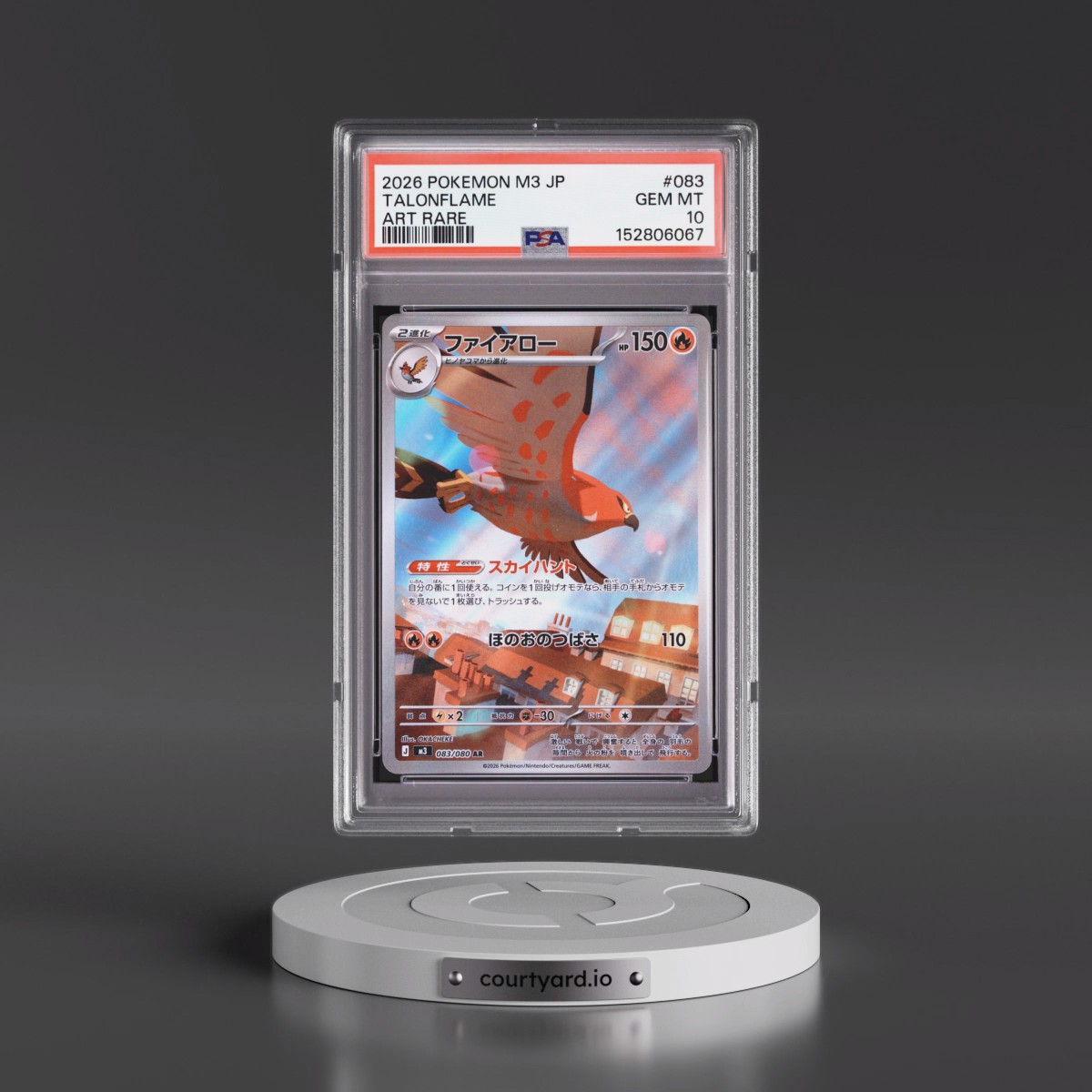 2026 Pokémon M3-Nullifying Zero #083 Talonflame - Art Rare (PSA 10 GEM MINT)