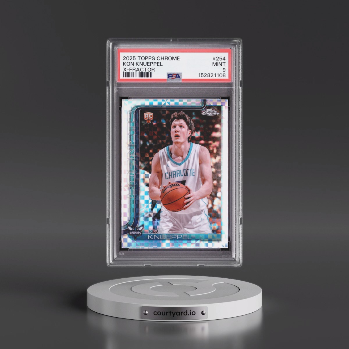 2025 Topps Chrome #254 Kon Knueppel - X-Fractor (PSA 9 MINT)