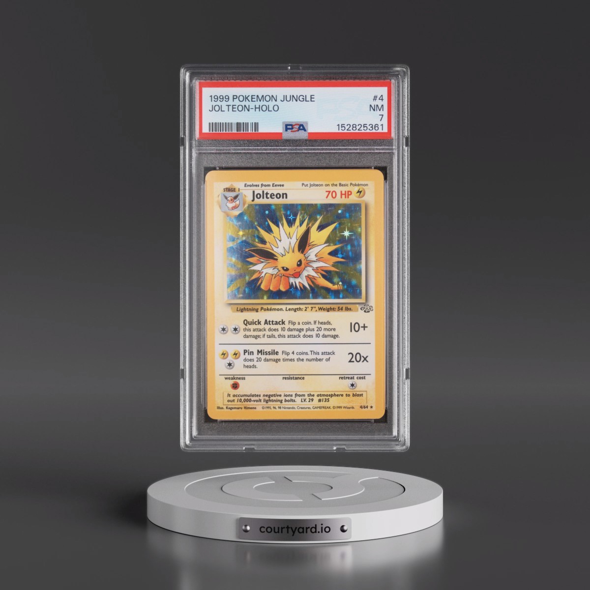 1999 Pokémon Jungle #4 Jolteon - Holo (PSA 7 NM)