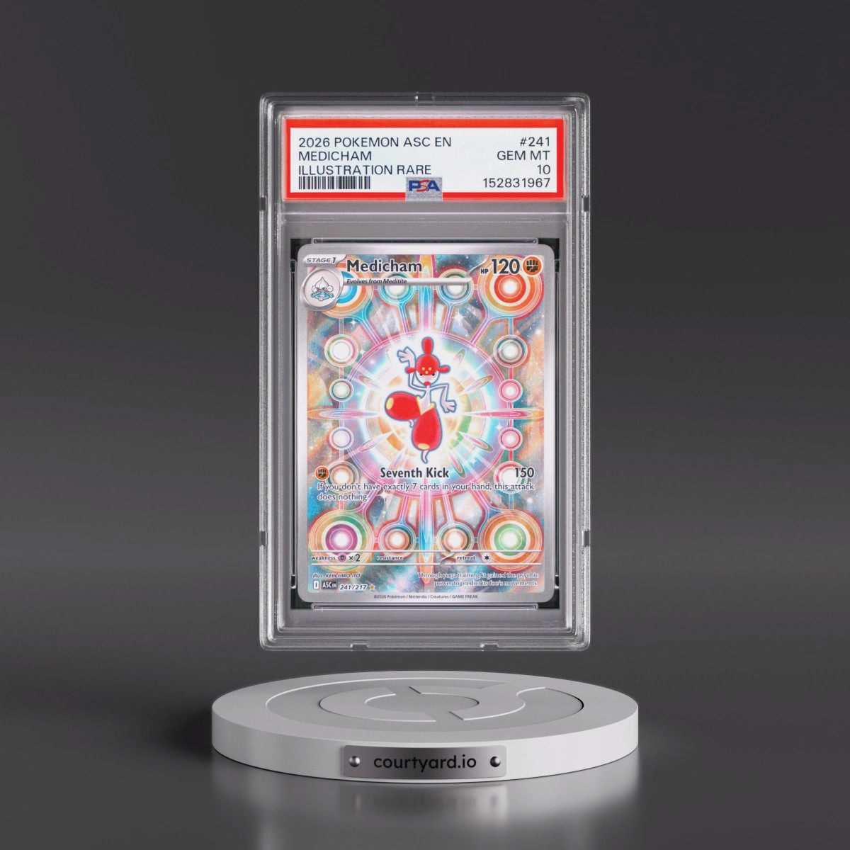 2026 Pokémon Asc EN-Ascended Heroes #241 Medicham - Illustration Rare (PSA 10 GEM MINT)