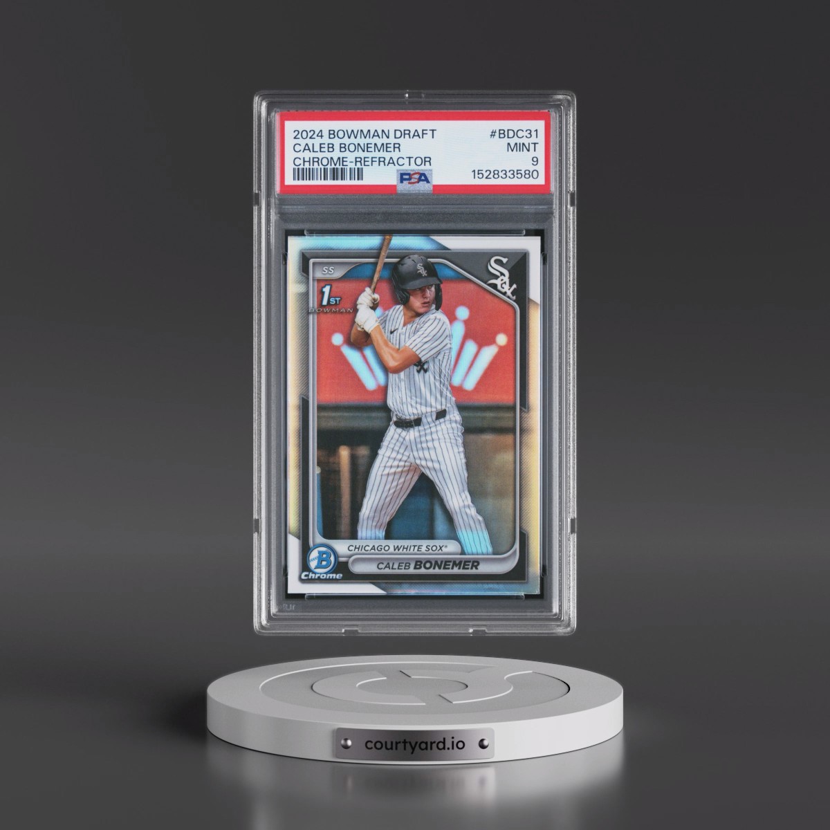 2024 Bowman Draft #BDC31 Caleb Bonemer - Chrome-Refractor (PSA 9 MINT)