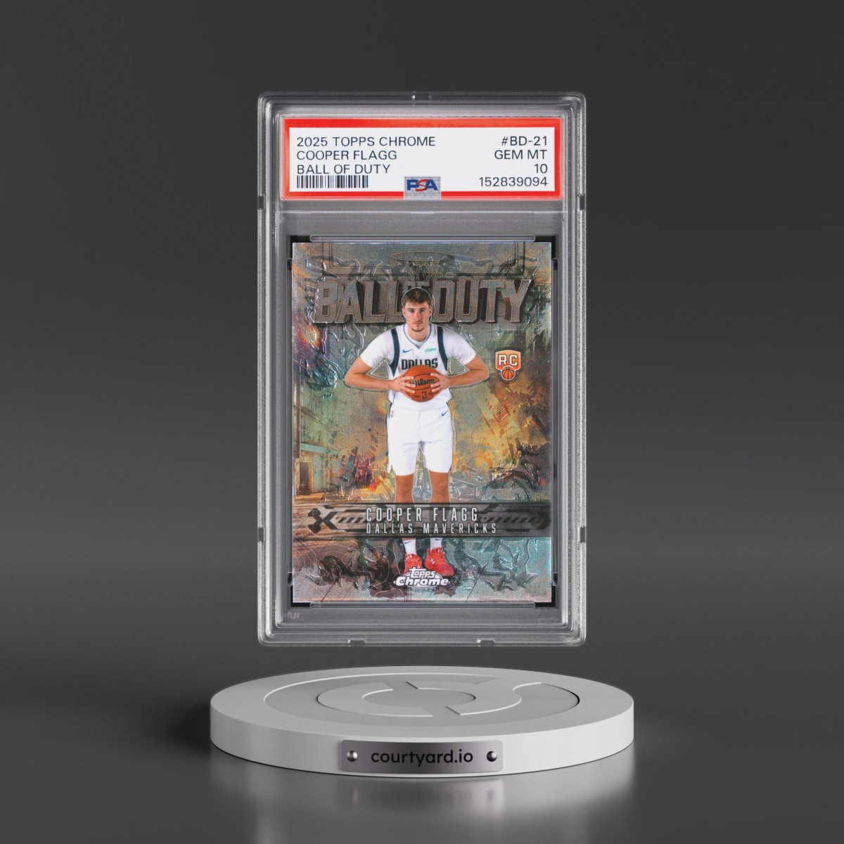 2025 Topps Chrome Ball of Duty #BD-21 Cooper Flagg (PSA 10 GEM MINT)