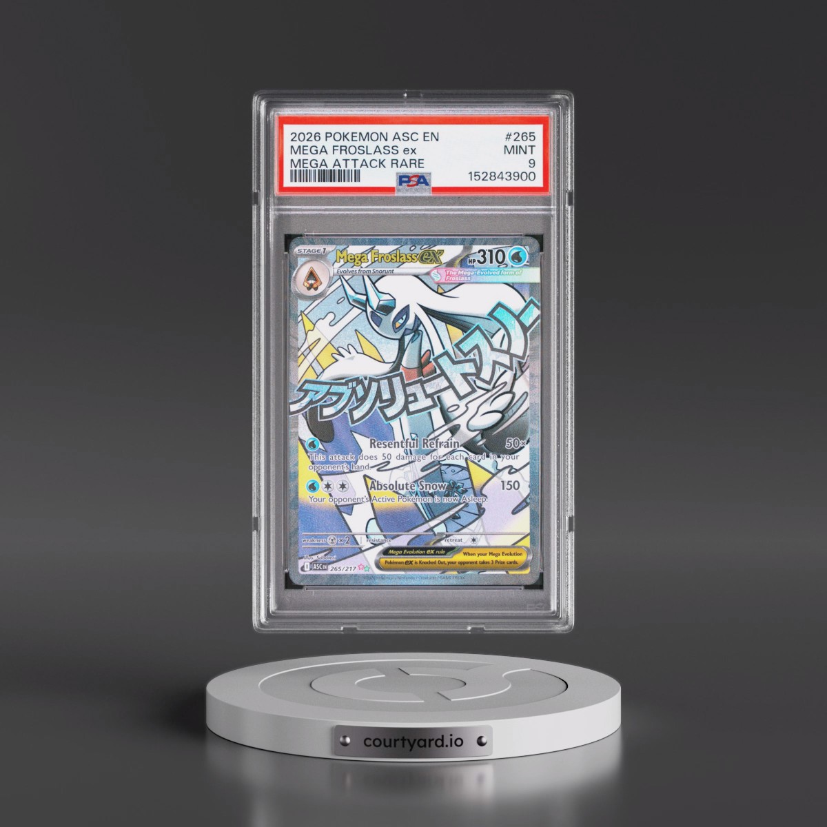 2026 Pokémon Asc EN-Ascended Heroes #265 Mega Froslass EX - Holo Mega Attack Rare (PSA 9 MINT)
