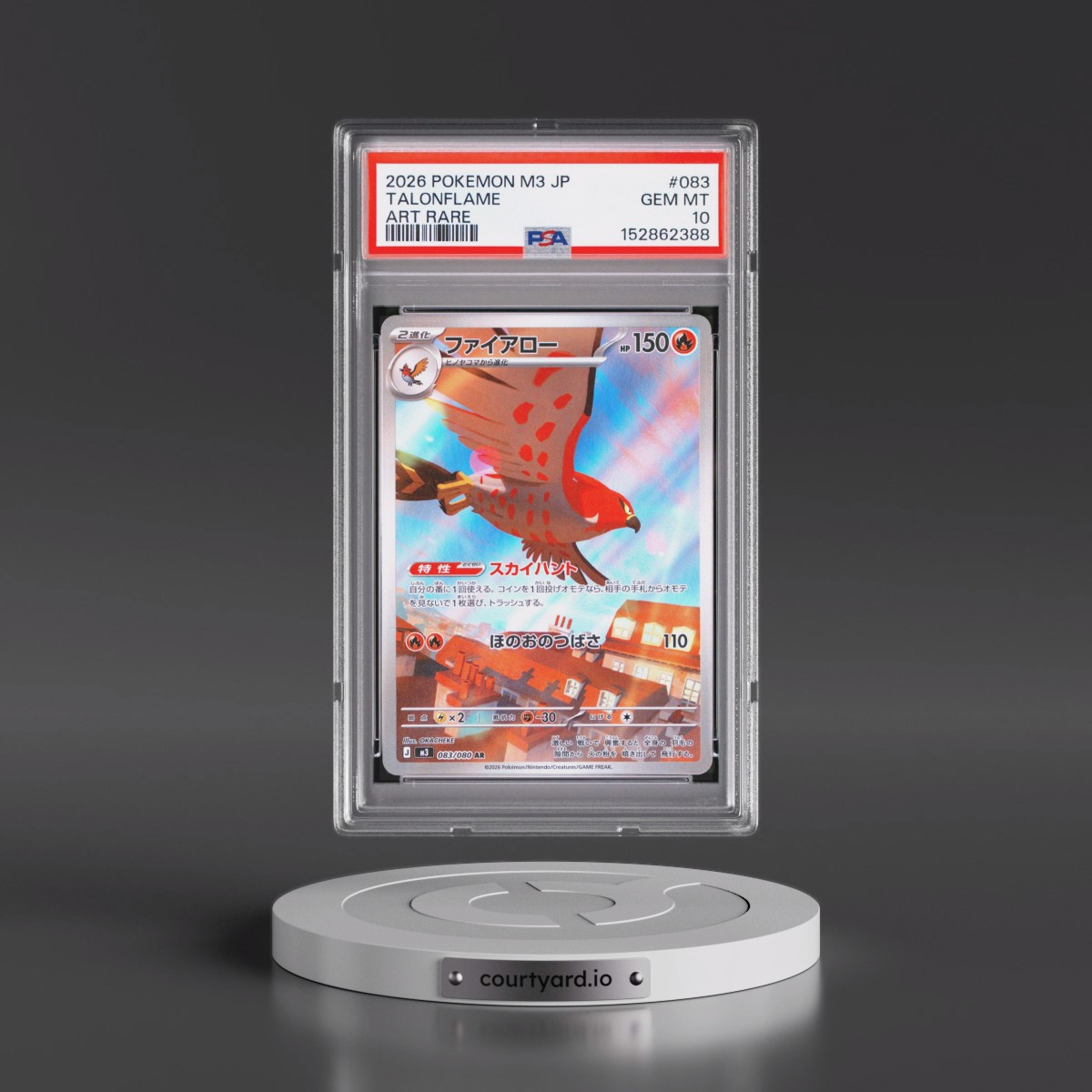 2026 Pokémon M3-Nullifying Zero #083 Talonflame - Art Rare (PSA 10 GEM MINT)