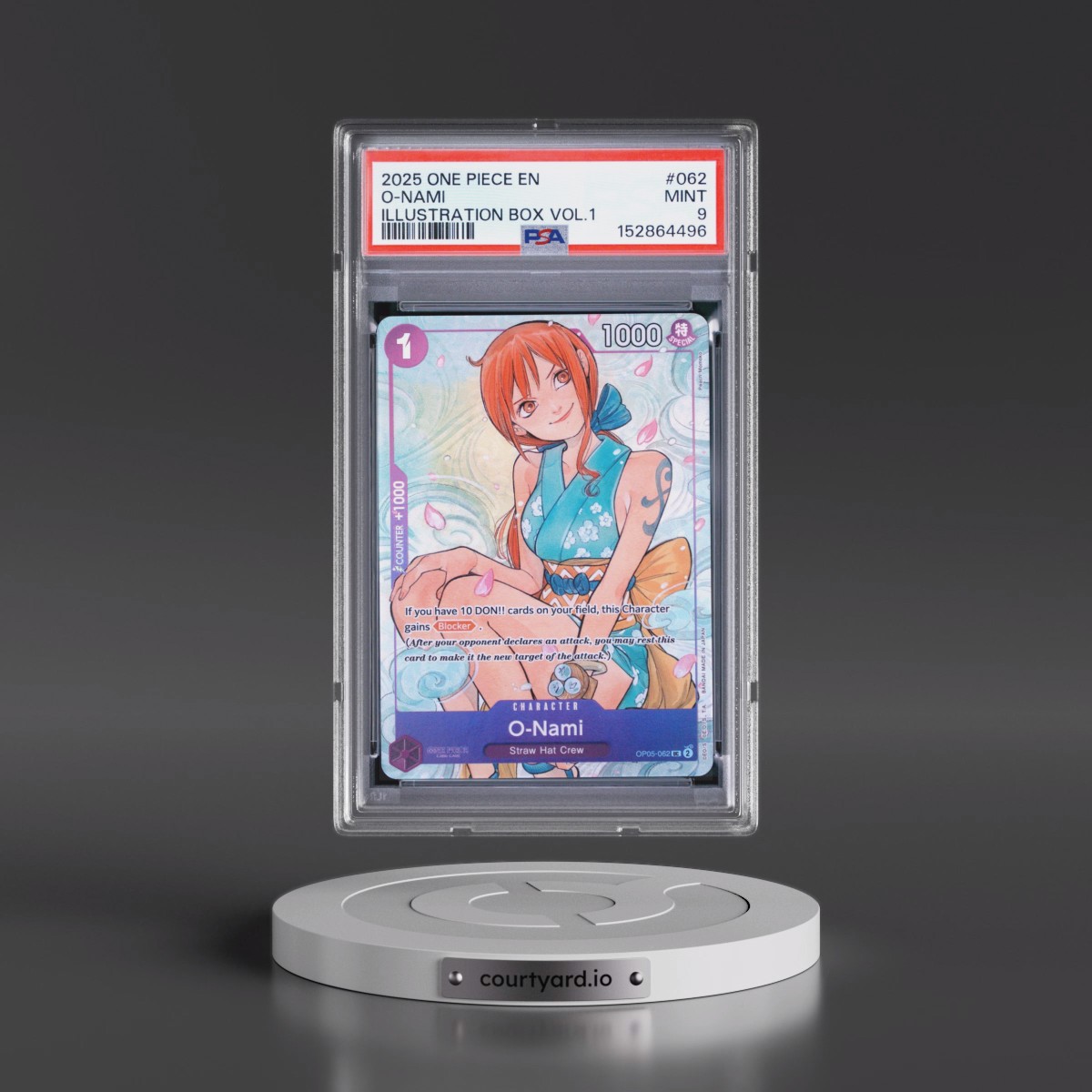 2025 One Piece Promos #062 O-Nami - Illustration Box Vol.1 (PSA 9 MINT)