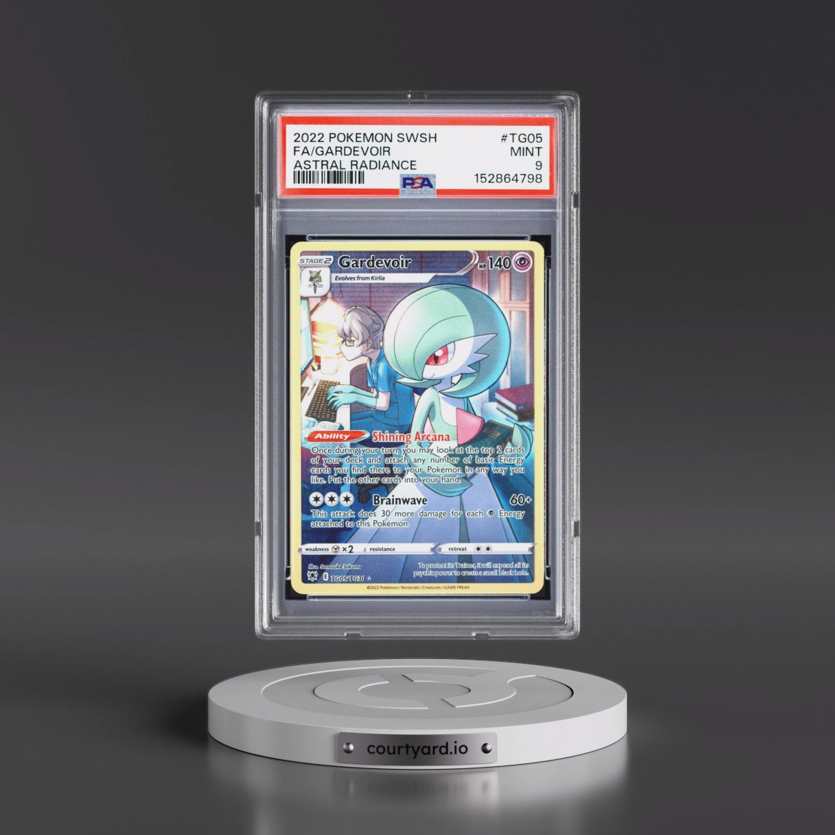 2022 Pokémon Sword & Shield Astral Radiance #TG05 Gardevoir - Full Art (PSA 9 MINT)