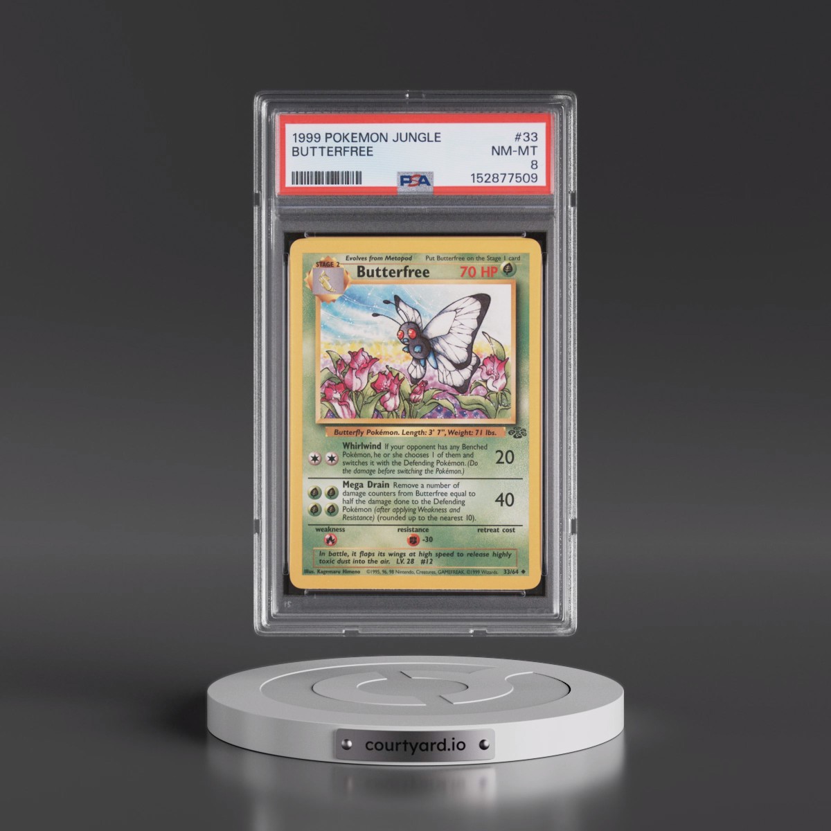 1999 Pokémon Jungle Butterfree #33 PSA 8