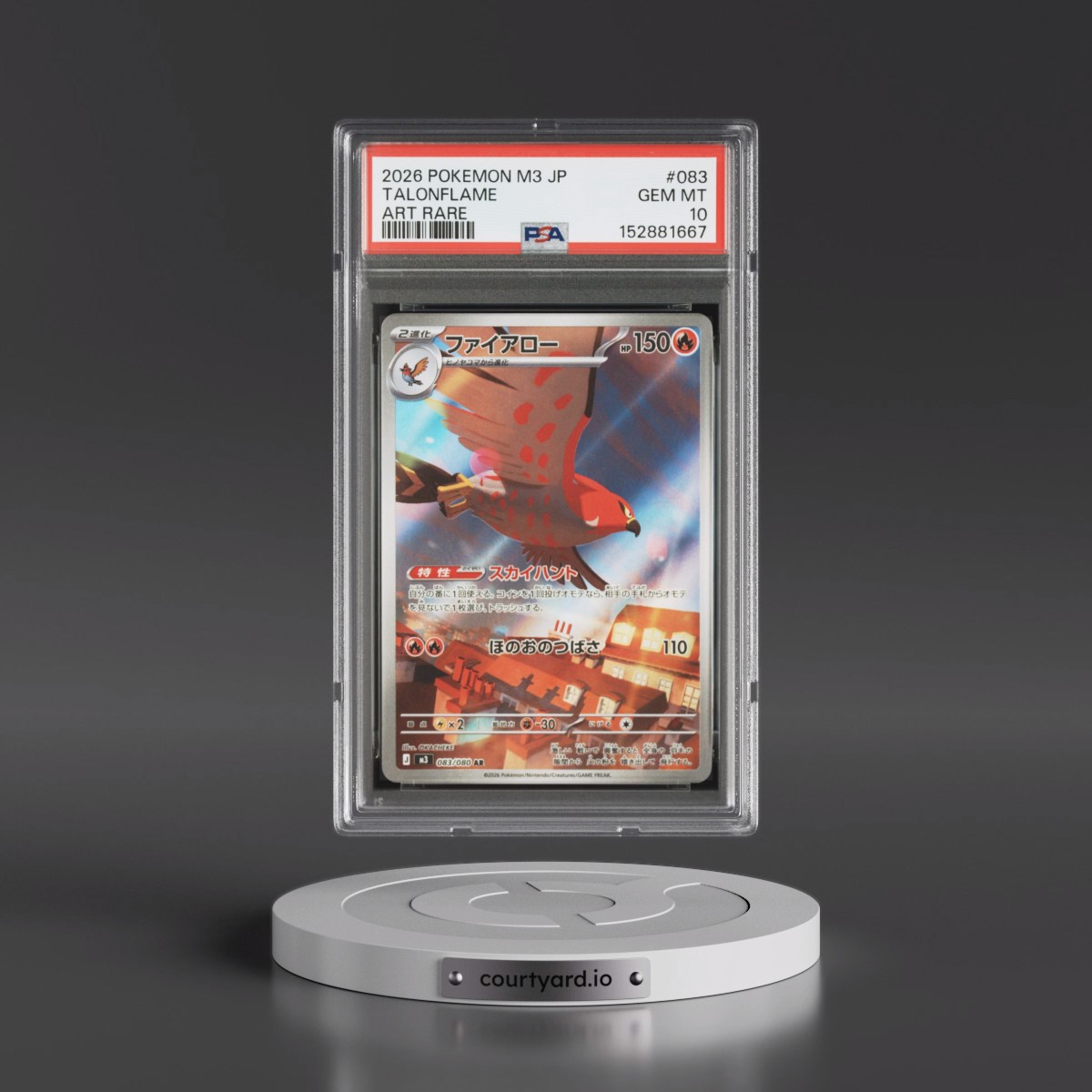 2026 Pokémon M3-Nullifying Zero #083 Talonflame - Art Rare (PSA 10 GEM MINT)
