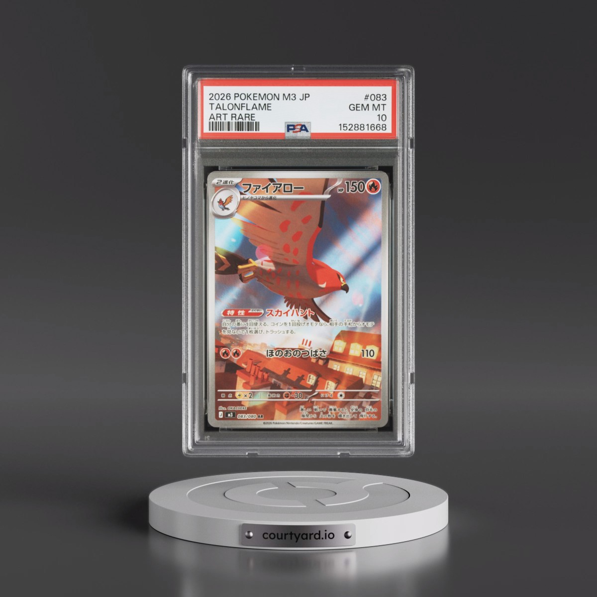 2026 Pokémon M3-Nullifying Zero #083 Talonflame - Art Rare (PSA 10 GEM MINT)