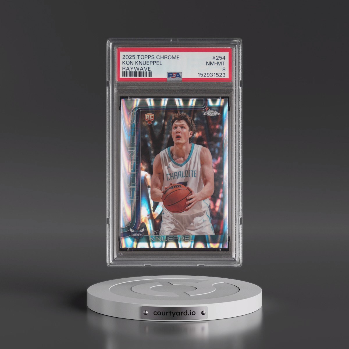 2025 Topps Chrome #254 Kon Knueppel - Raywave (PSA 8 NM-MT)