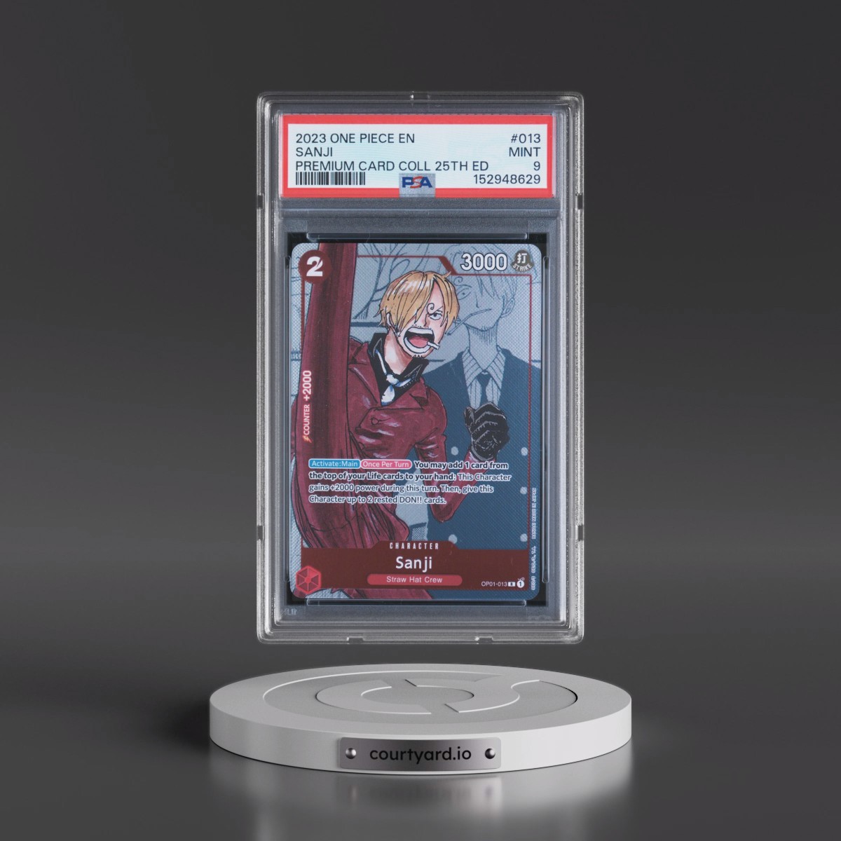2023 One Piece Premium Card Collection 25th Edition #013 Sanji (PSA 9 MINT)
