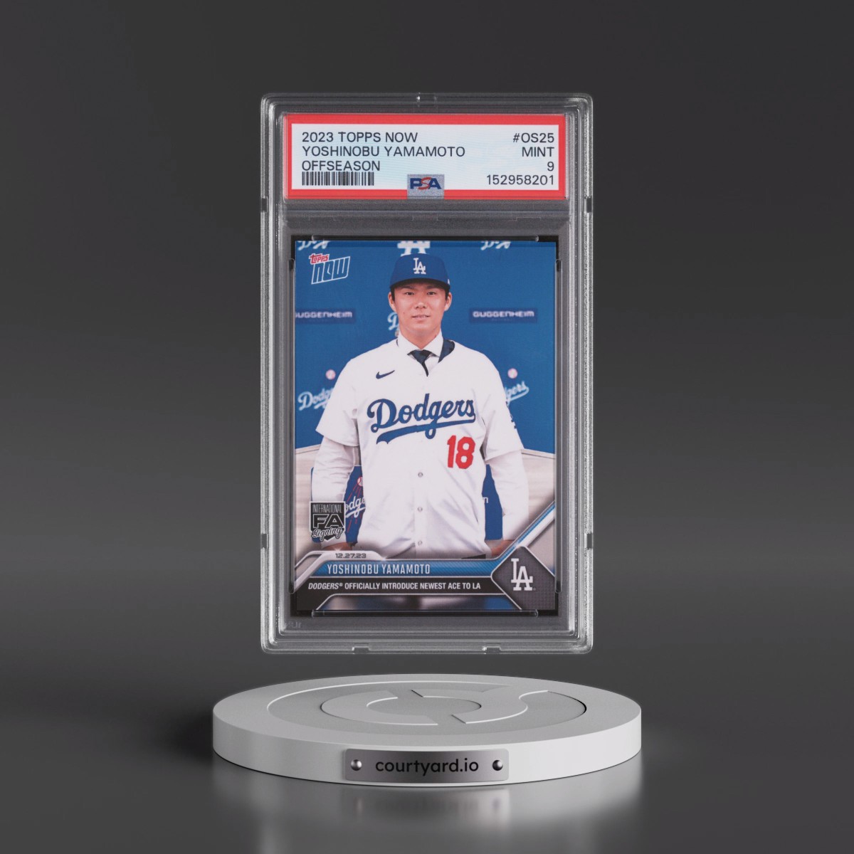 2023 Topps Now Offseason #OS25 Yoshinobu Yamamoto (PSA 9 MINT)