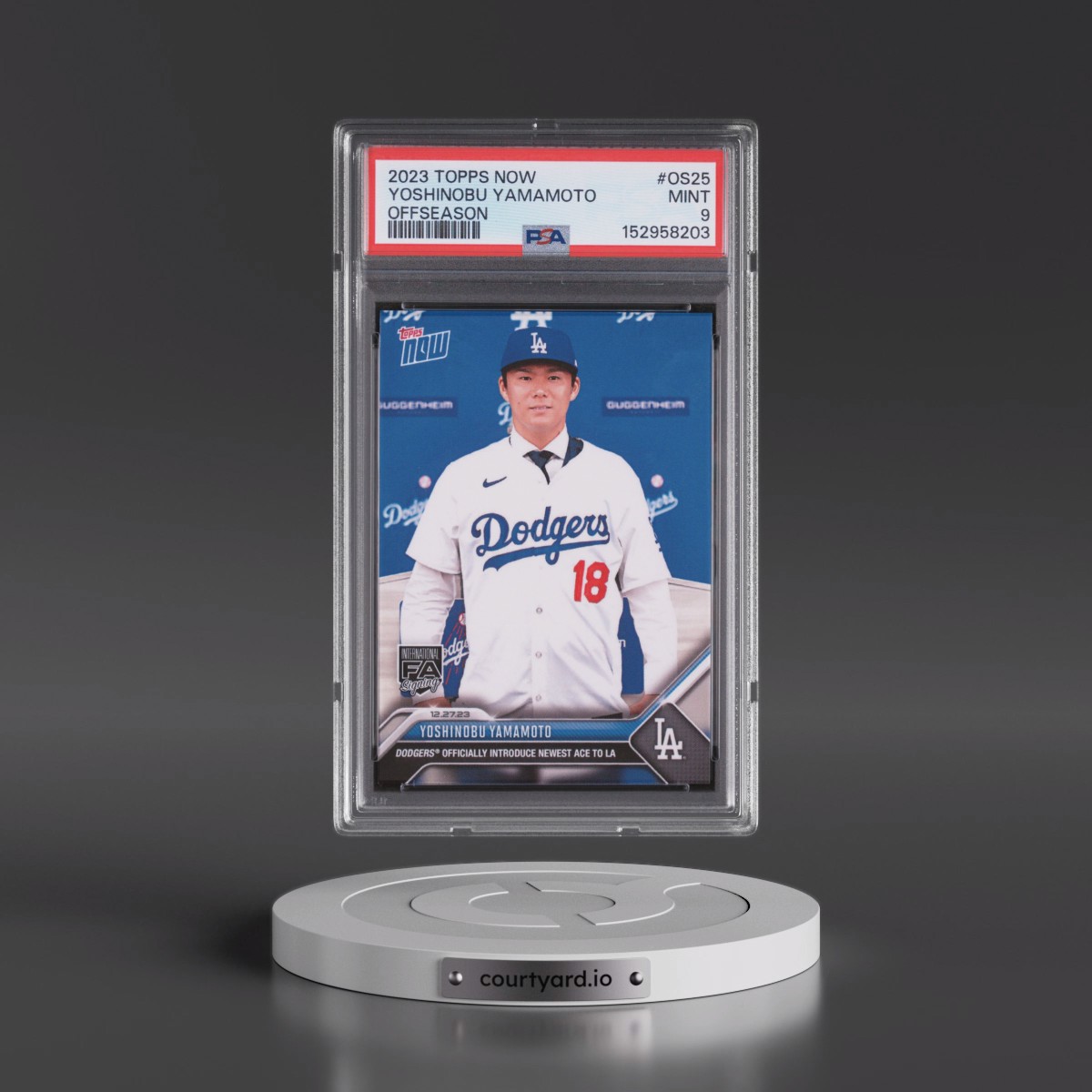 2023 Topps Now Offseason #OS25 Yoshinobu Yamamoto (PSA 9 MINT)