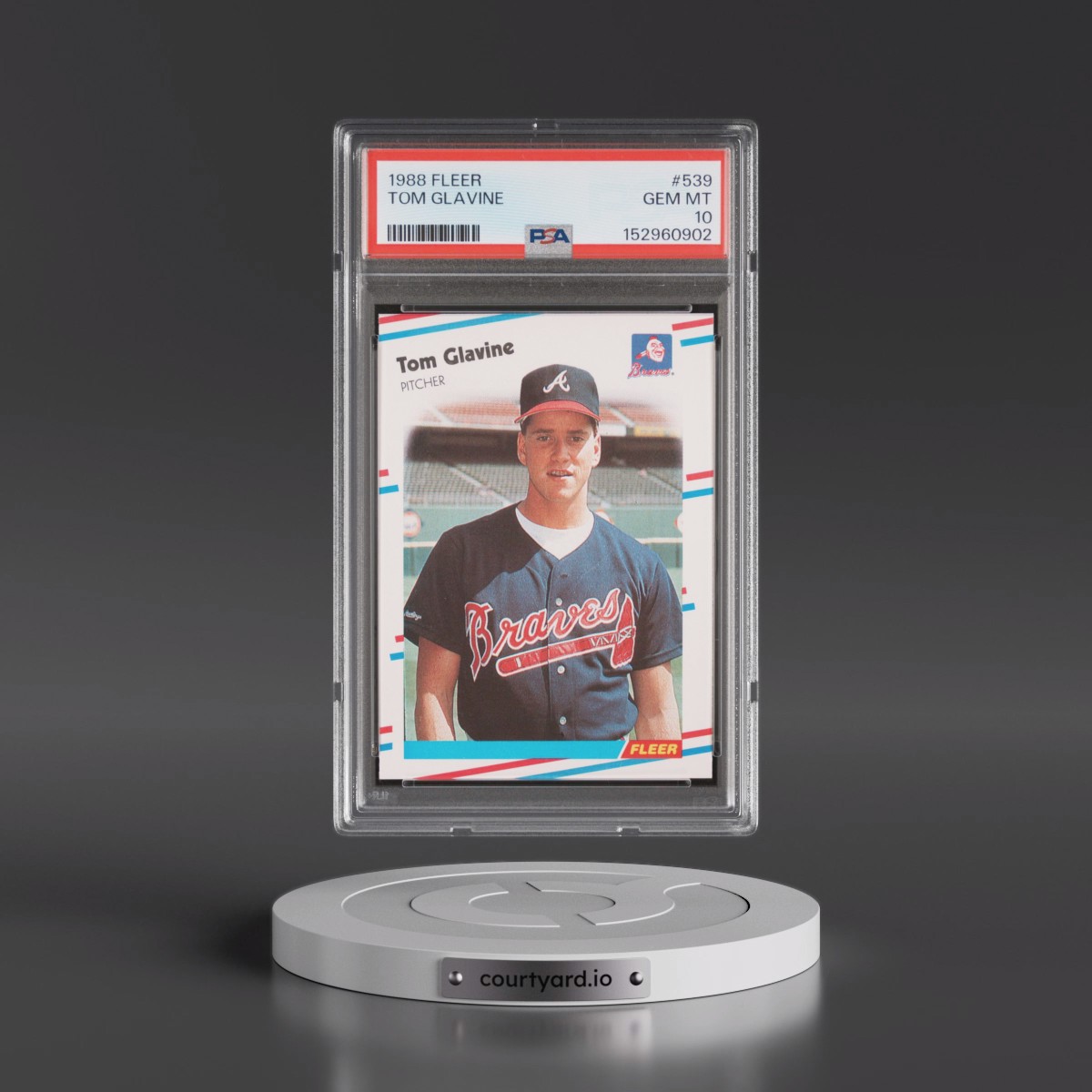 1988 Fleer #539 Tom Glavine (PSA 10 GEM MINT)