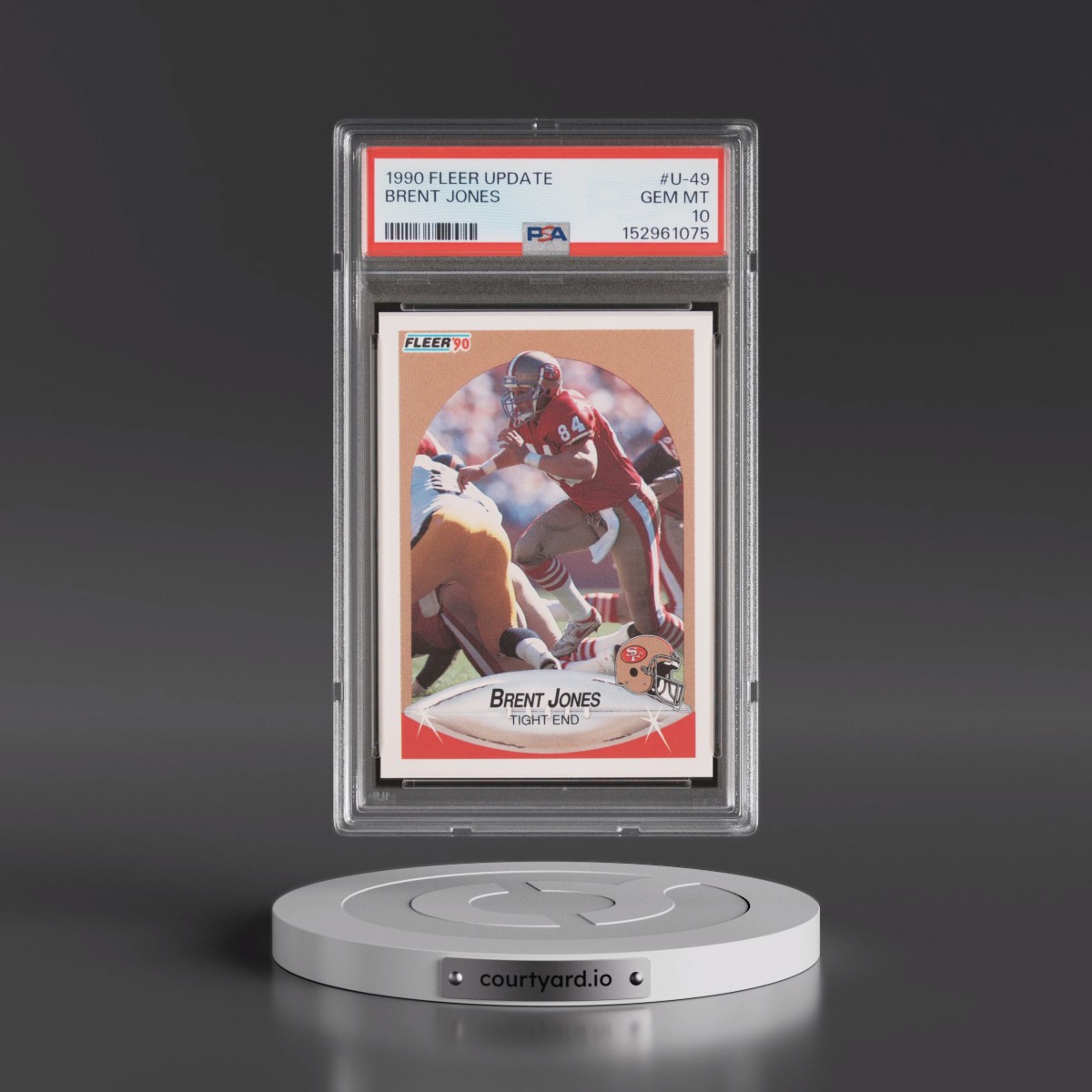 1990 Fleer Update #U-49 Brent Jones (PSA 10 GEM MINT)