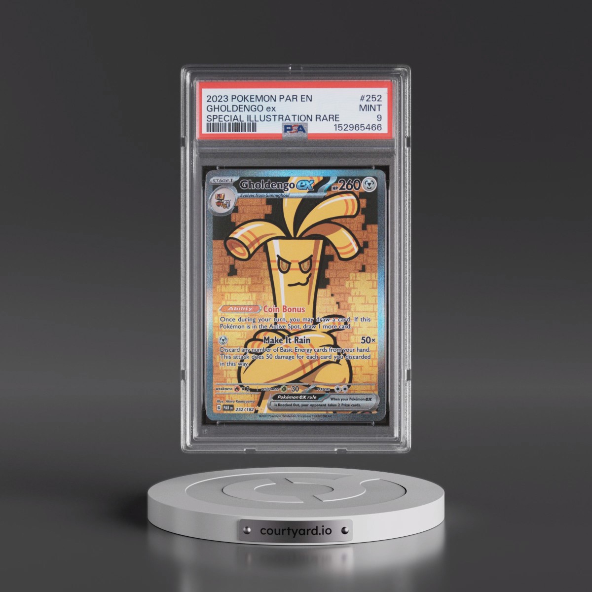 2023 Pokémon Par EN-Paradox Rift #252 Gholdengo EX - Holo Special Illustration Rare (PSA 9 MINT)