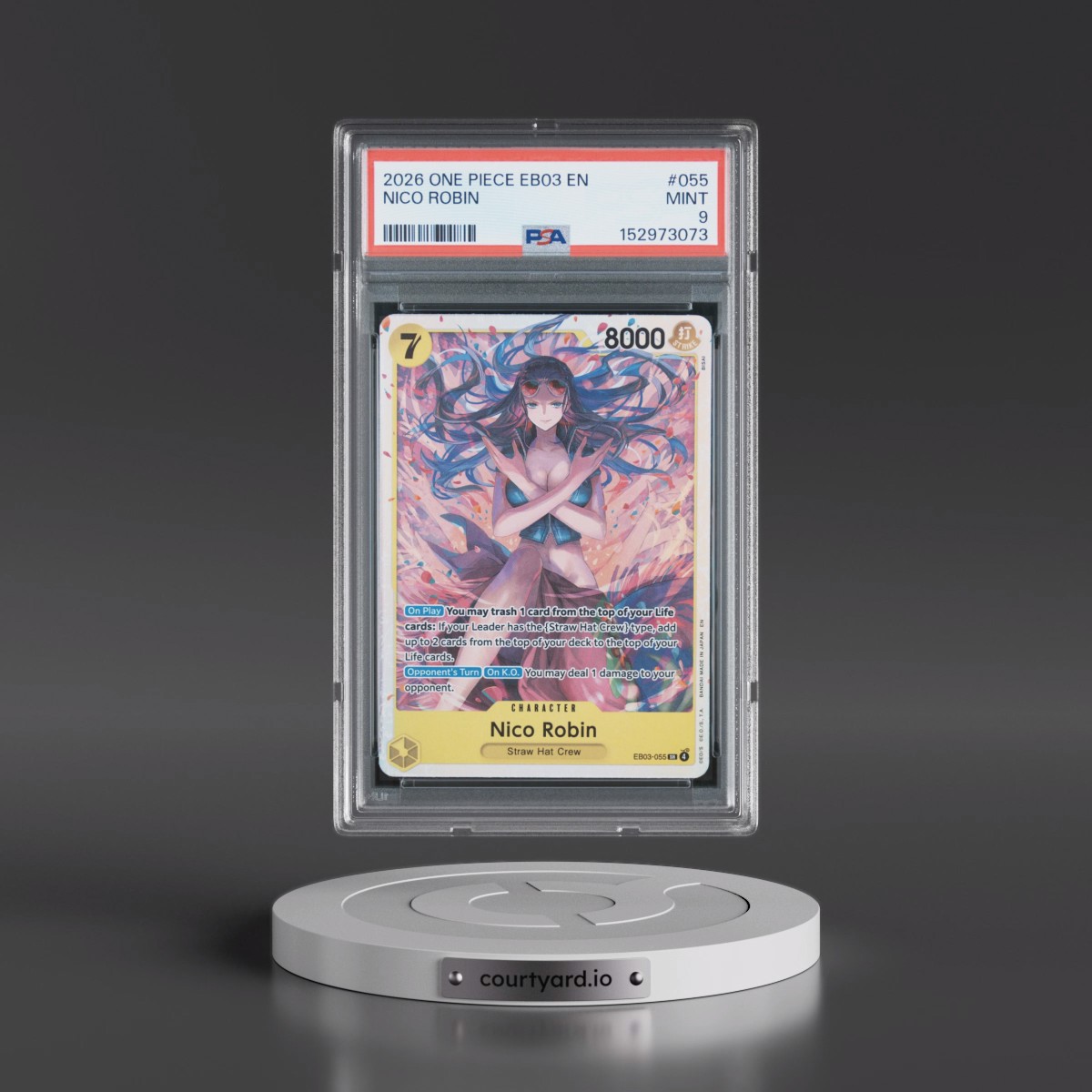 2026 One Piece EB03-Extra Booster -One Piece Heroines Edition #055 Nico Robin (PSA 9 MINT)