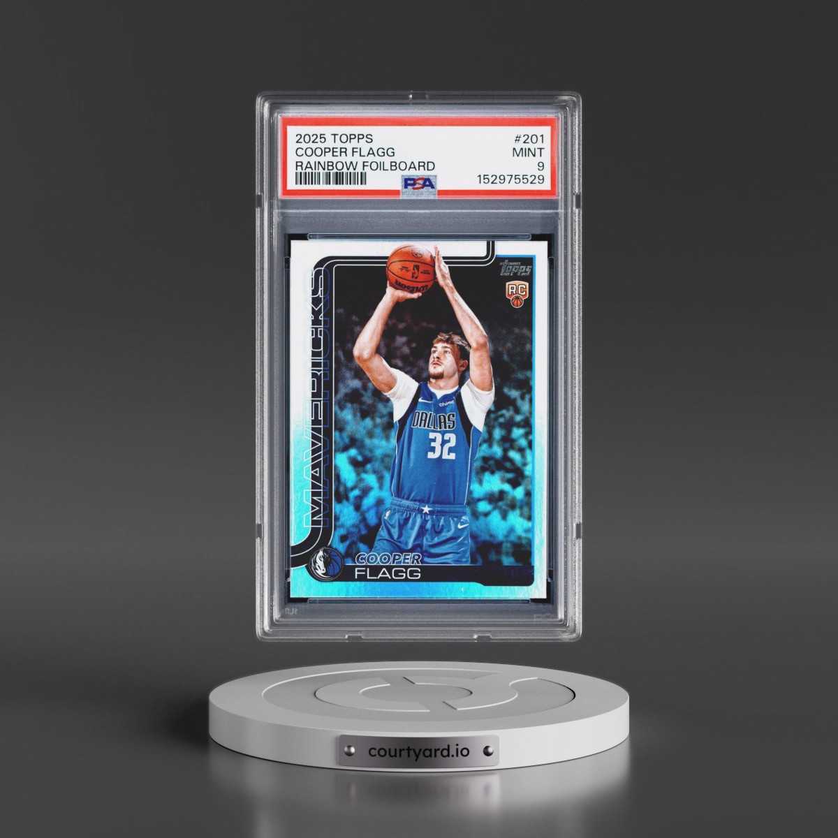 2025 Topps #201 Cooper Flagg - Rainbow Foilboard (PSA 9 MINT)