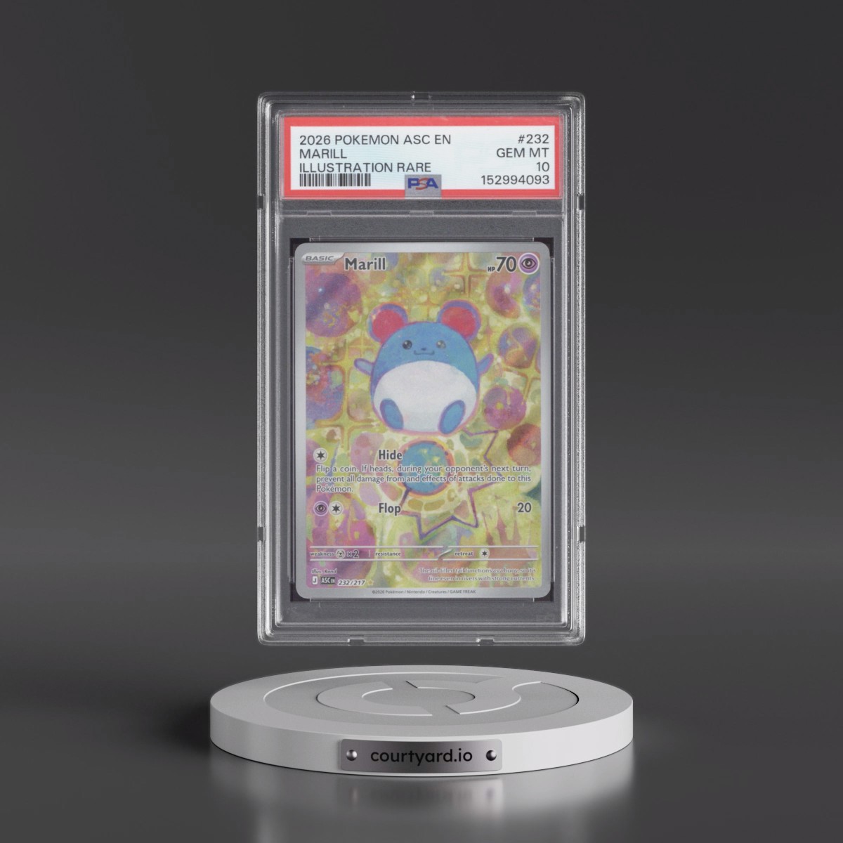2026 Pokémon Asc EN-Ascended Heroes #232 Marill - Illustration Rare (PSA 10 GEM MINT)