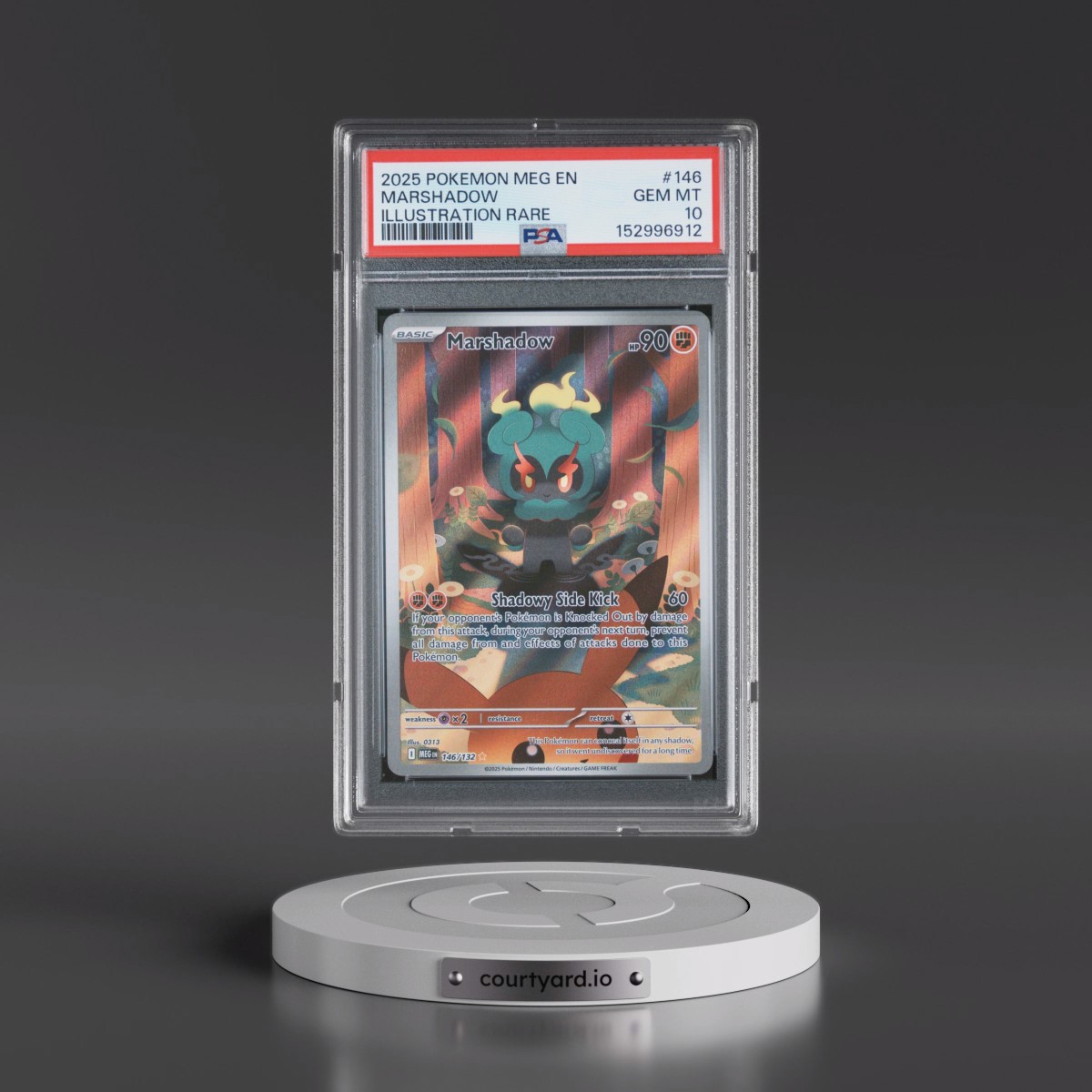 2025 Pokémon Meg EN-Mega Evolution #146 Marshadow - Illustration Rare (PSA 10 GEM MINT)