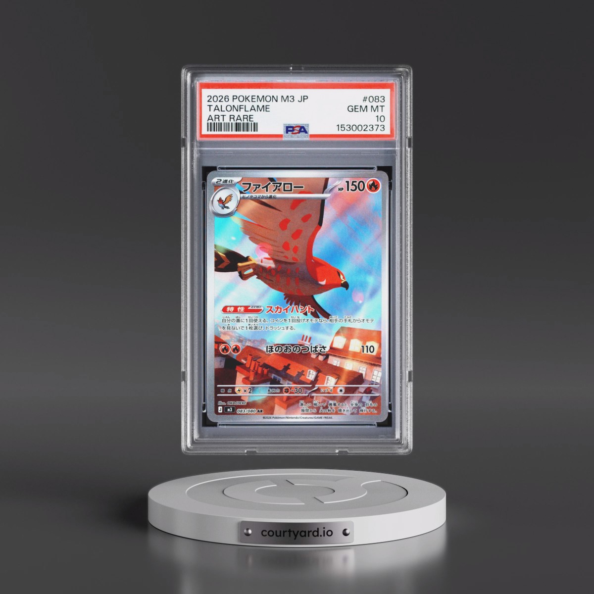 2026 Pokémon M3-Nullifying Zero #083 Talonflame - Art Rare (PSA 10 GEM MINT)