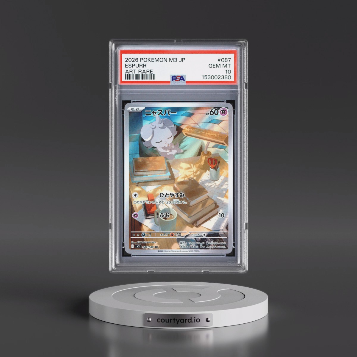 2026 Pokémon M3-Nullifying Zero #087 Espurr - Art Rare (PSA 10 GEM MINT)