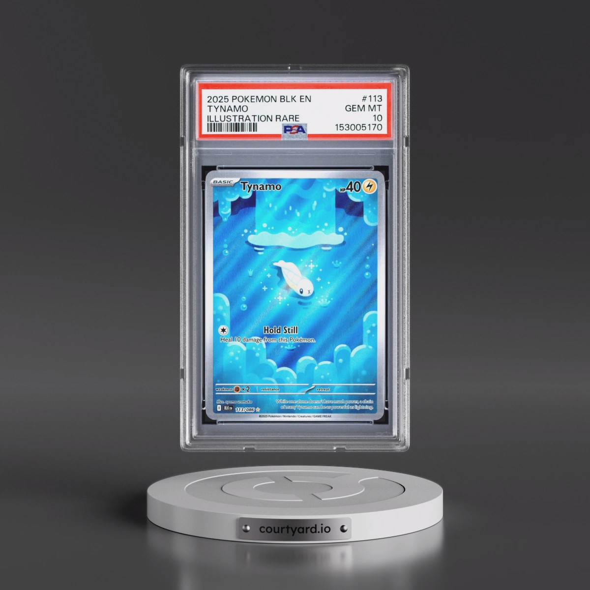 2025 Pokémon Blk EN-Black Bolt #113 Tynamo - Illustration Rare (PSA 10 GEM MINT)