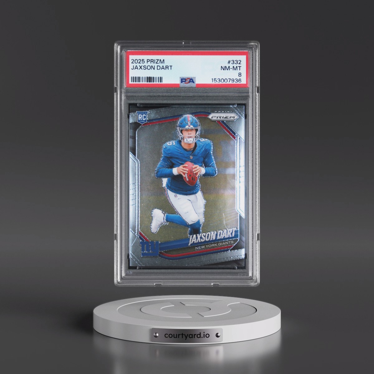 2025 Panini Prizm #332 Jaxson Dart (PSA 8 NM-MT)