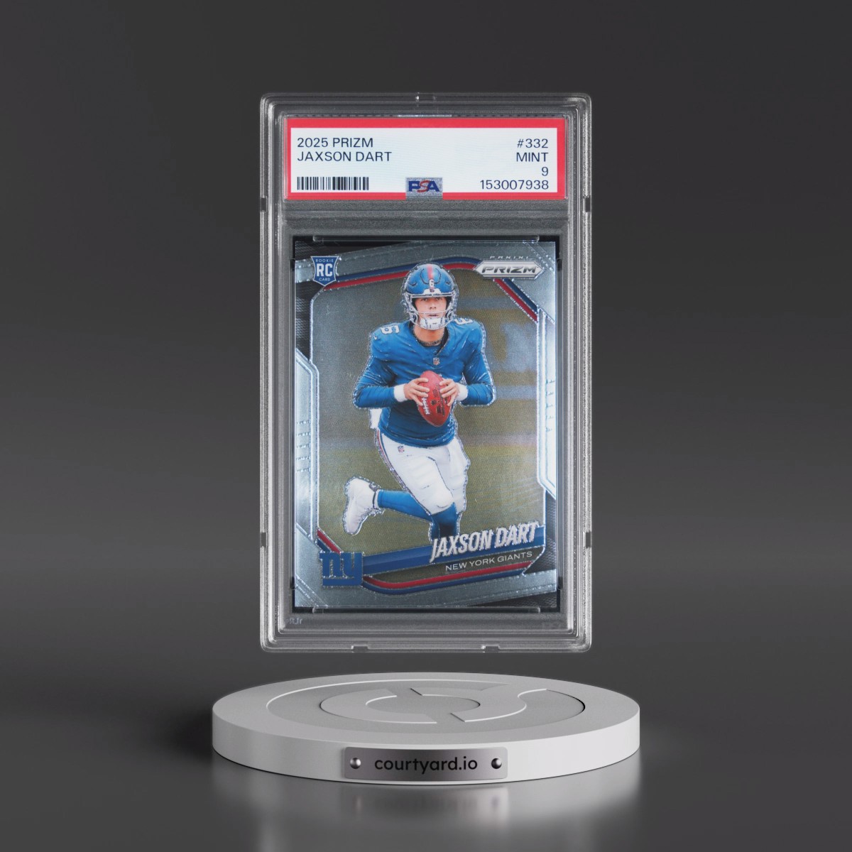 2025 Panini Prizm #332 Jaxson Dart (PSA 9 MINT)
