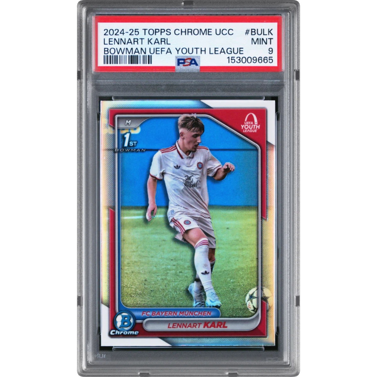 2024-25 Topps Chrome UEFA Club Competitions Bowman UEFA Youth League #BULK Lennart Karl (PSA 9 MINT)