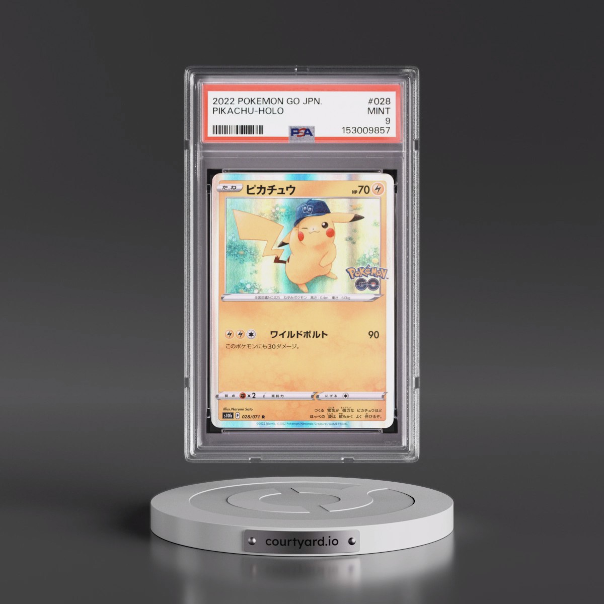 2022 Pokémon Go #028 Pikachu - Holo (PSA 9 MINT)