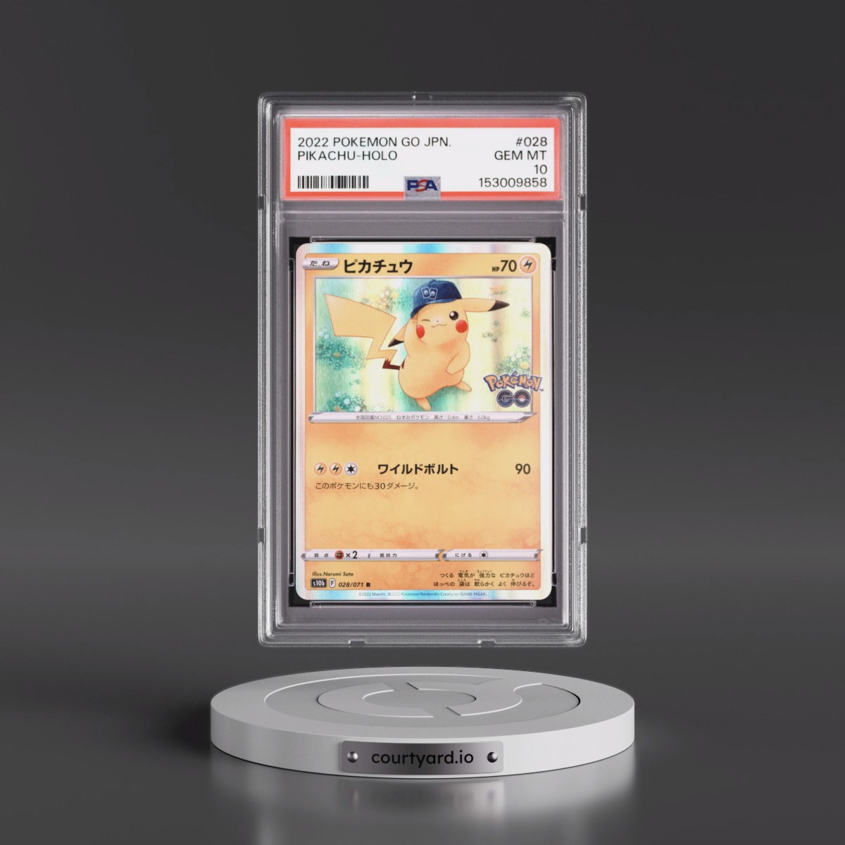 2022 Pokémon Go #028 Pikachu - Holo (PSA 10 GEM MINT)