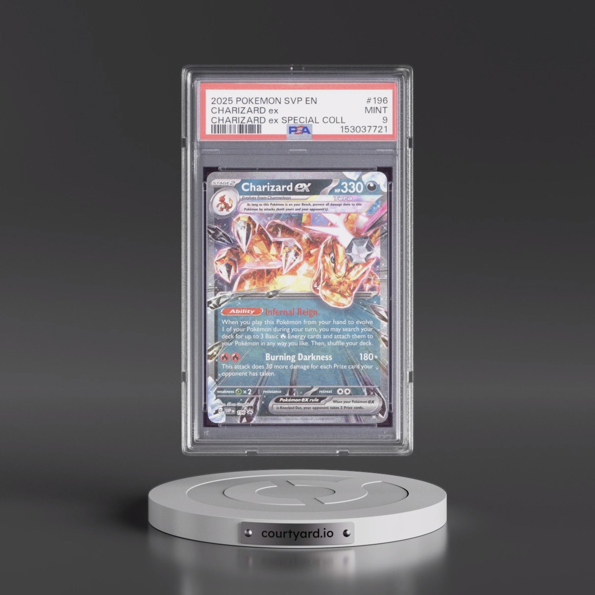 2025 Pokémon Svp EN-SV Black Star Promo #196 Charizard EX - Holo Charizard EX Special Collection (PSA 9 MINT)