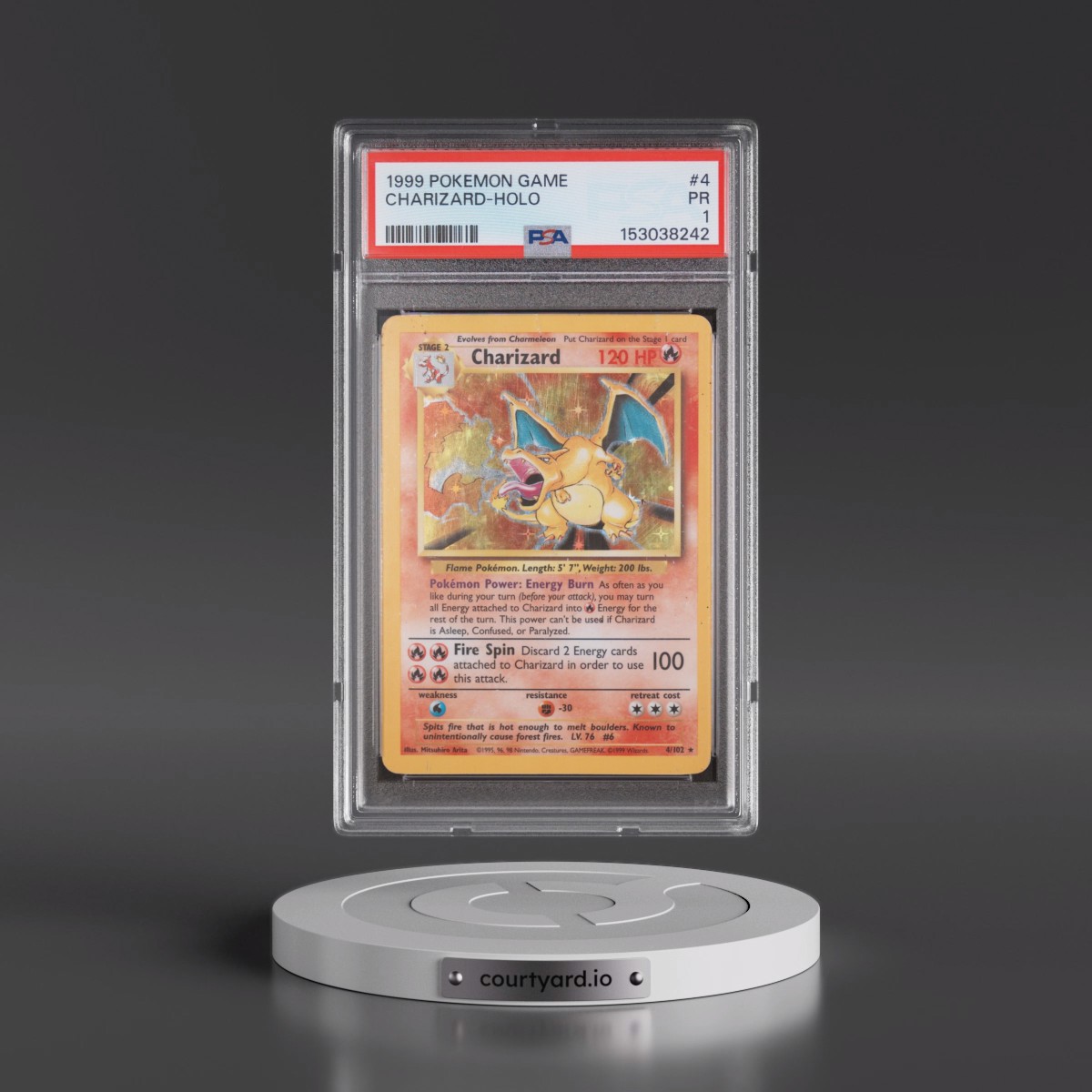 1999 Pokémon Game #4 Charizard - Holo (PSA 1 PR)