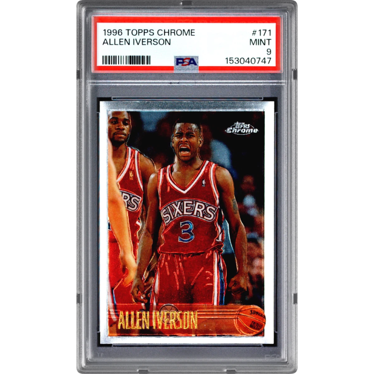 1996 Topps Chrome #171 Allen Iverson (PSA 9 MINT)