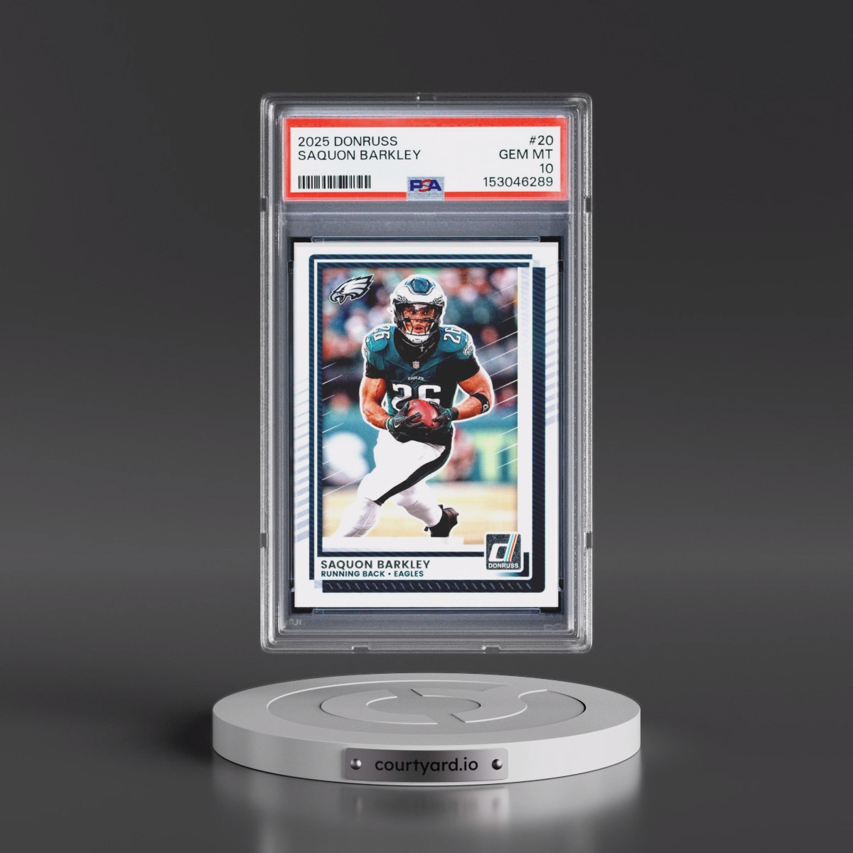 2025 Panini Donruss #20 Saquon Barkley (PSA 10 GEM MINT)