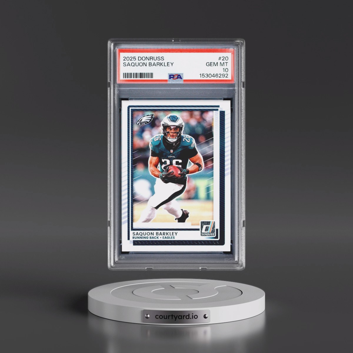 2025 Panini Donruss #20 Saquon Barkley (PSA 10 GEM MINT)
