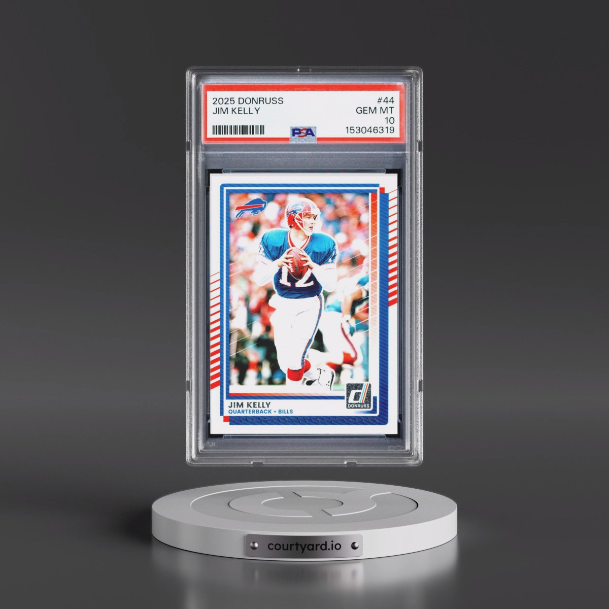 2025 Panini Donruss #44 Jim Kelly (PSA 10 GEM MINT)