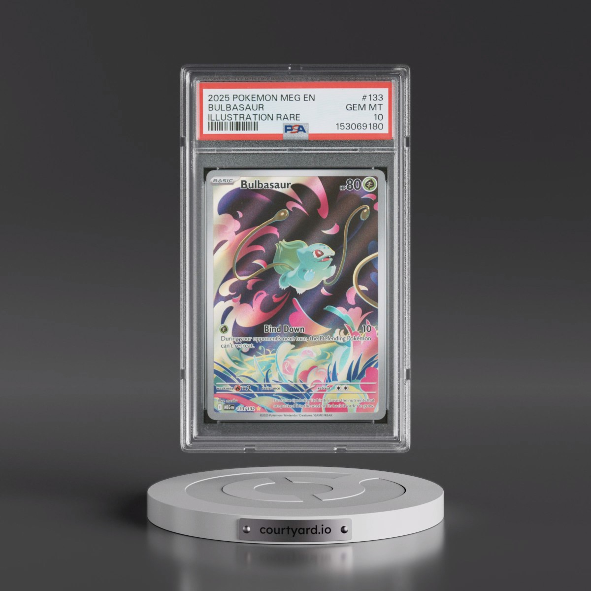 2025 Pokémon Meg EN-Mega Evolution #133 Bulbasaur - Illustration Rare (PSA 10 GEM MINT)