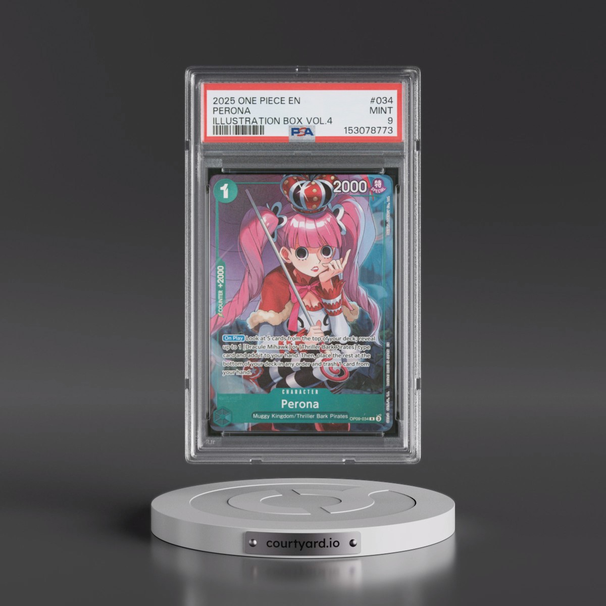 2025 One Piece Promos #034 Perona - Illustration Box Vol.4 (PSA 9 MINT)