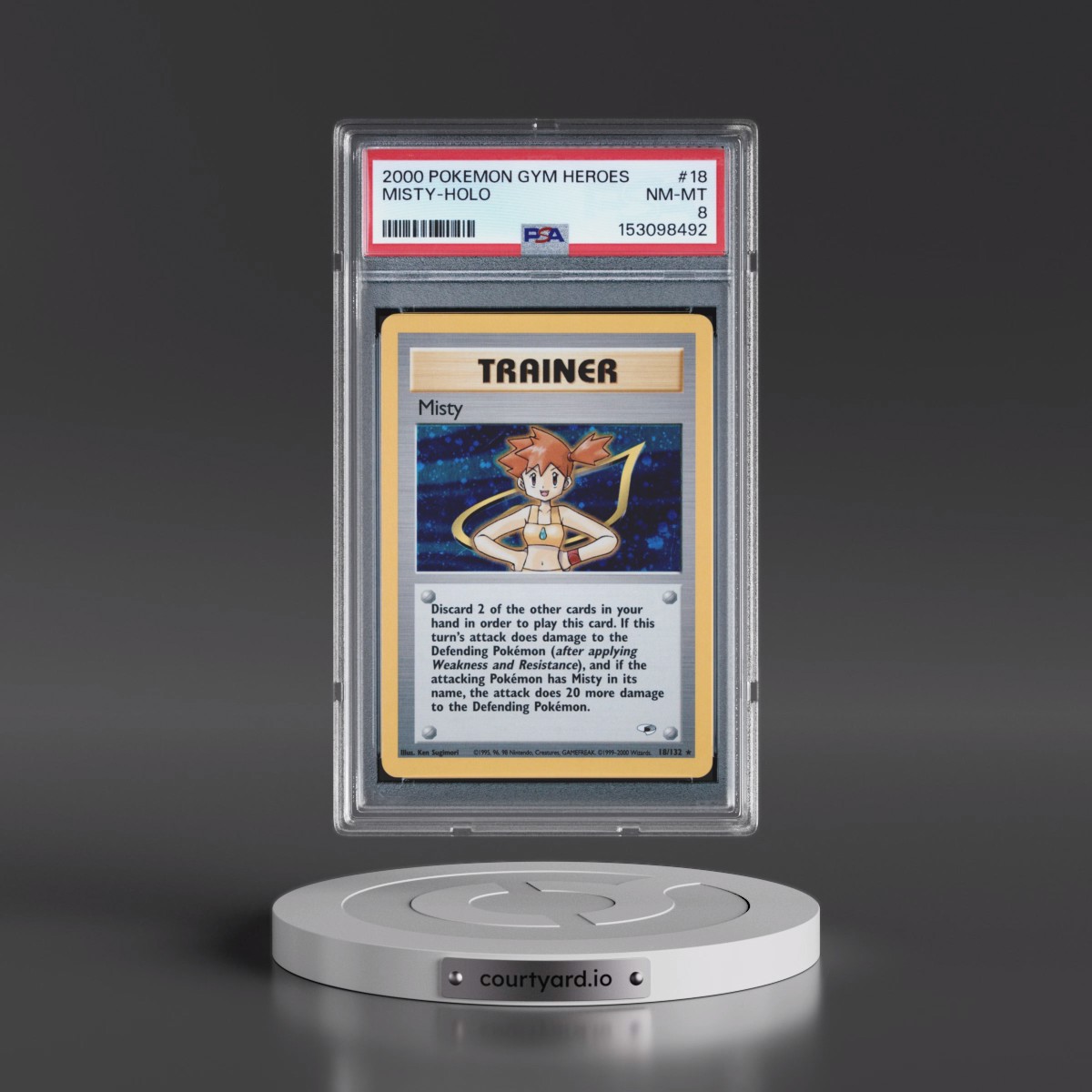 2000 Pokémon Gym Heroes #18 Misty - Holo (PSA 8 NM-MT)