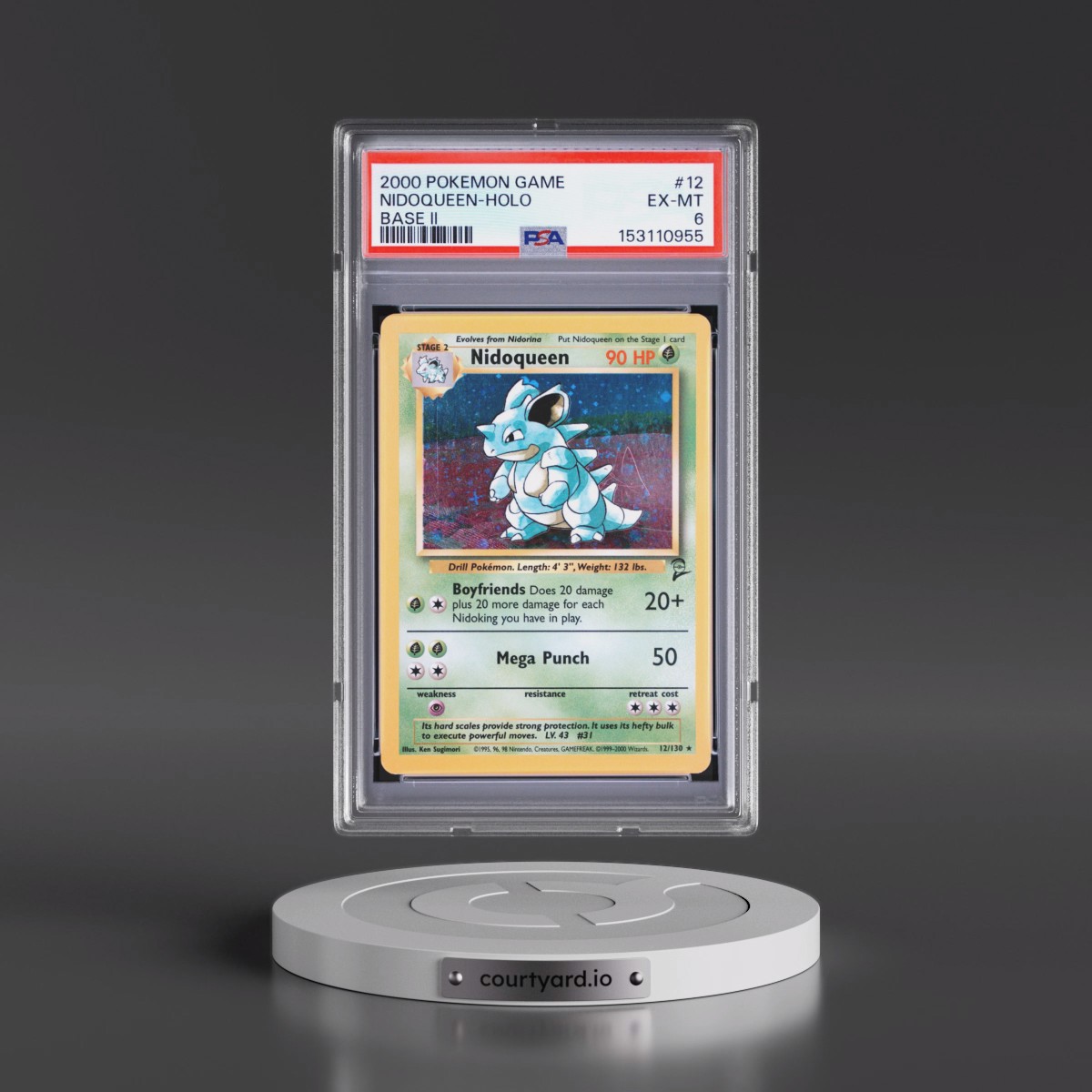 2000 Pokémon Game Base II #12 Nidoqueen - Holo (PSA 6 EX-MT)