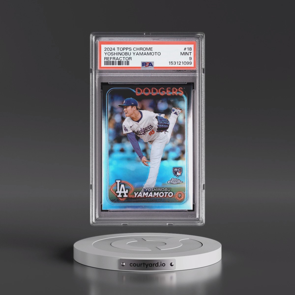 2024 Topps Chrome #18 Yoshinobu Yamamoto - Refractor (PSA 9 MINT)