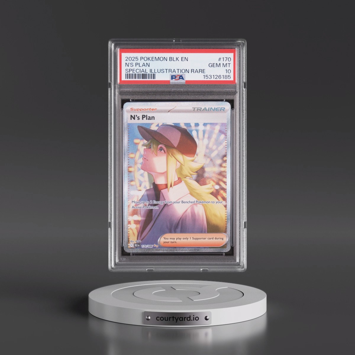 2025 Pokémon Blk EN-Black Bolt #170 N's Plan - Special Illustration Rare (PSA 10 GEM MINT)