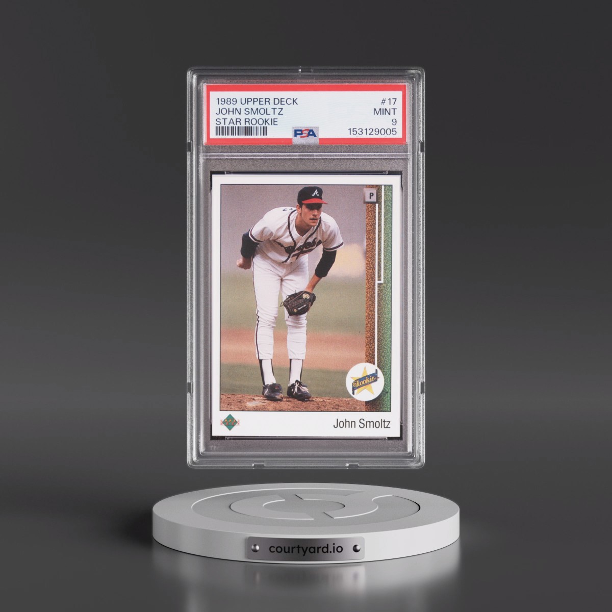 1989 Upper Deck #17 John Smoltz - Star Rookie (PSA 9 MINT)